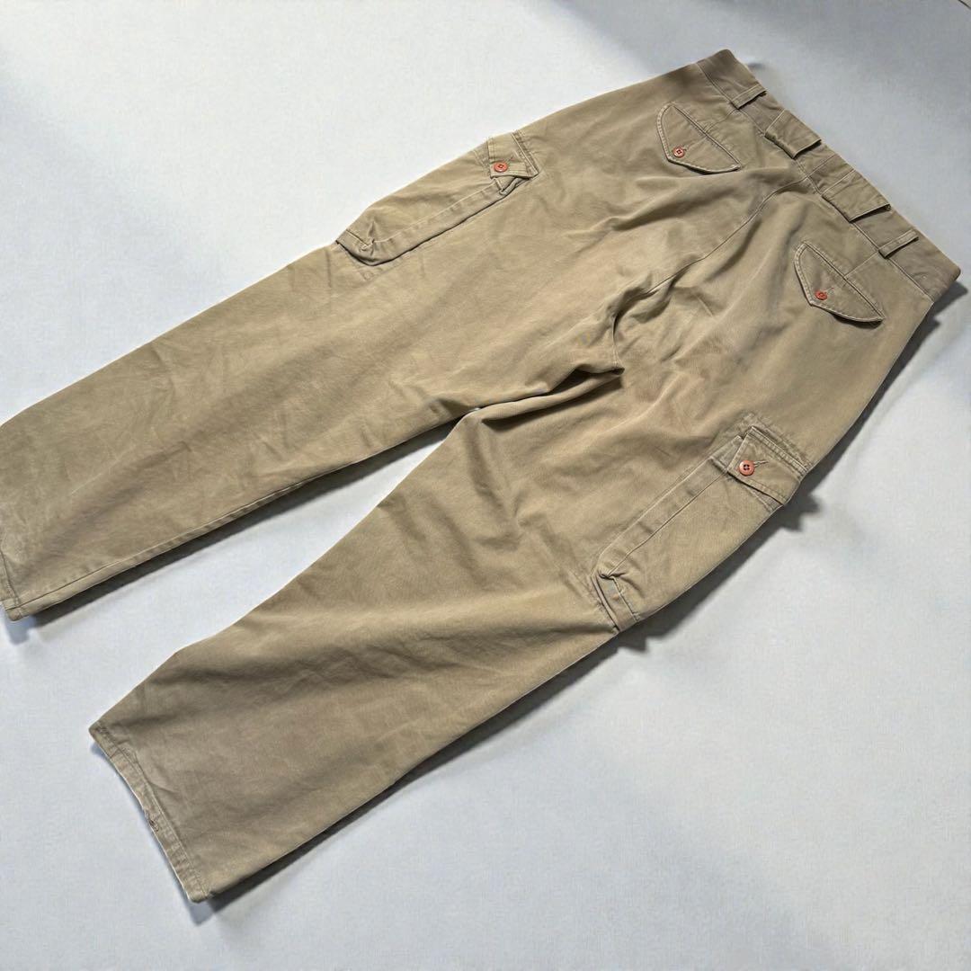 ダブルアールエル　カーゴパンツ・三つ星タグ・尿素ボタン・USA製・RRL・ジップ