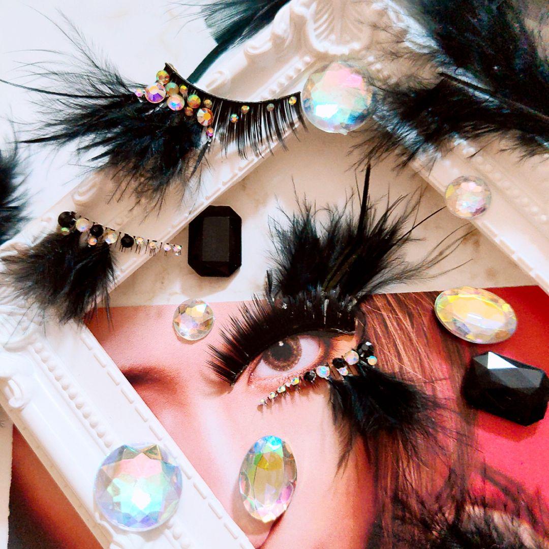 ❤★Super Black Swan★上下partyまつげスーパーブラックスワン