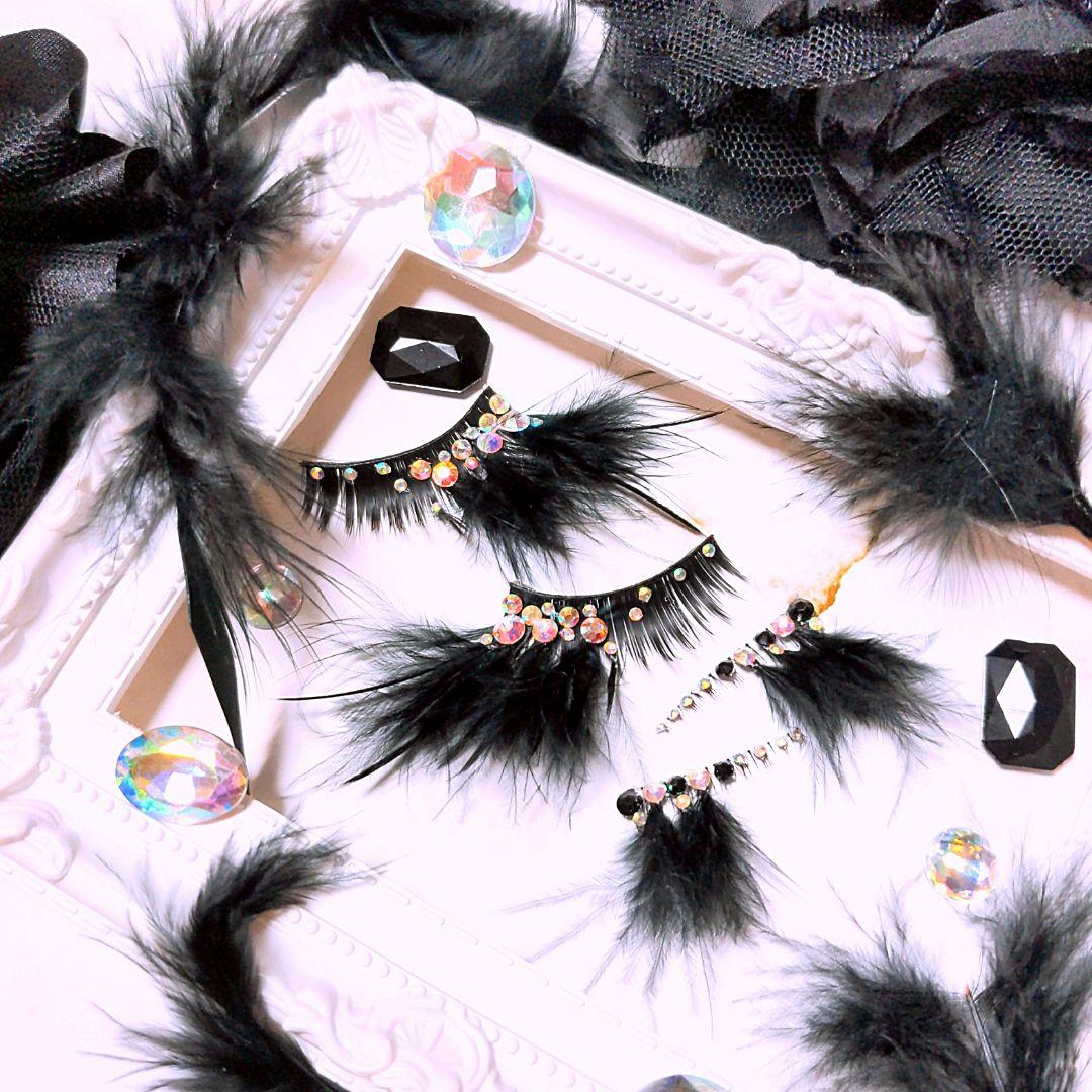❤★Super Black Swan★上下partyまつげスーパーブラックスワン