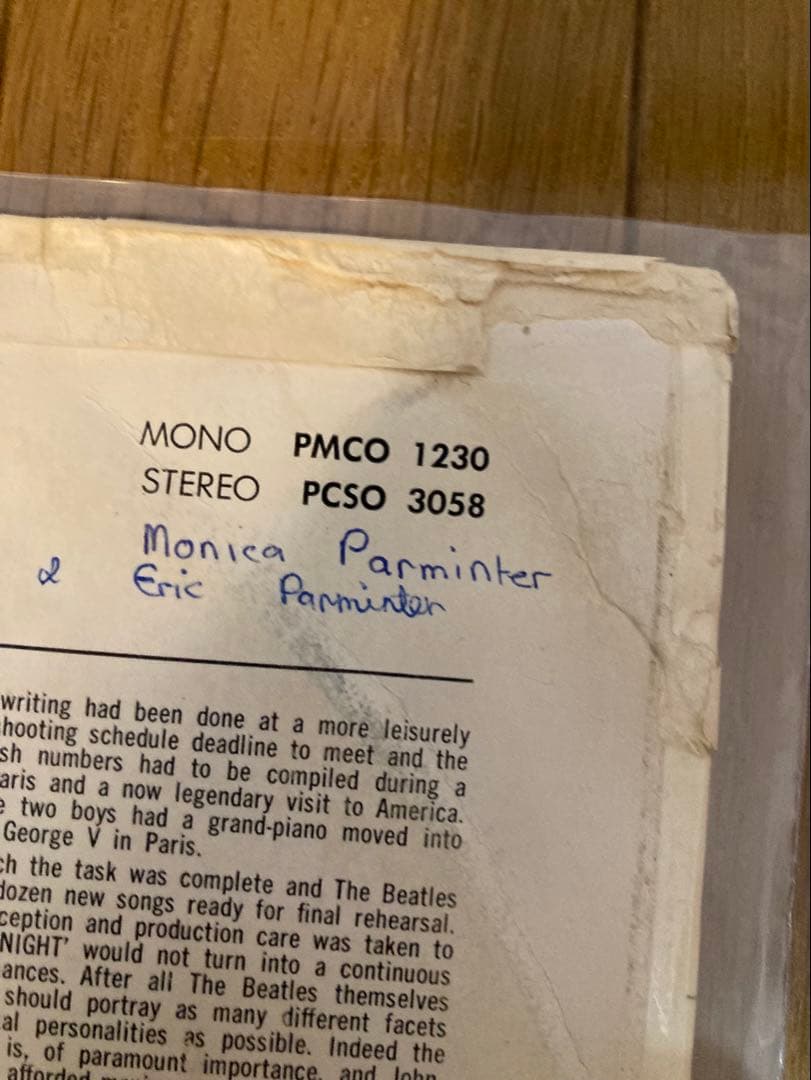 稀少オーストラリアオリジナルハードデイズナイトBeatlesビートルズレコード