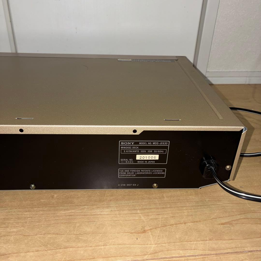 希少！MDレコーダー　Sony MDS-JE630 完動品
