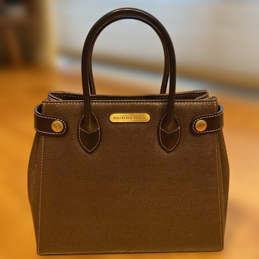 【新品未使用保管品】BURBERRYバーバリーレザーハンドバック