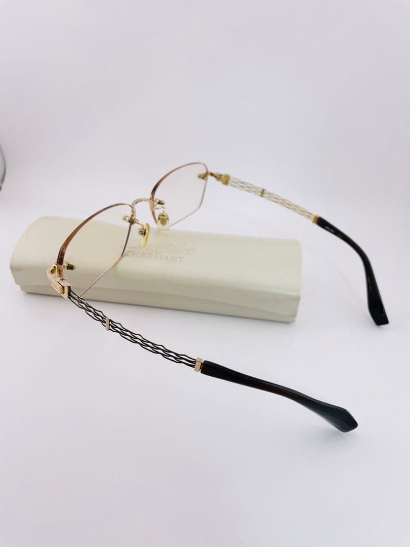 CHARMANT Line 日本製 ツーポイントメガネ 　チタン 最軽重 46