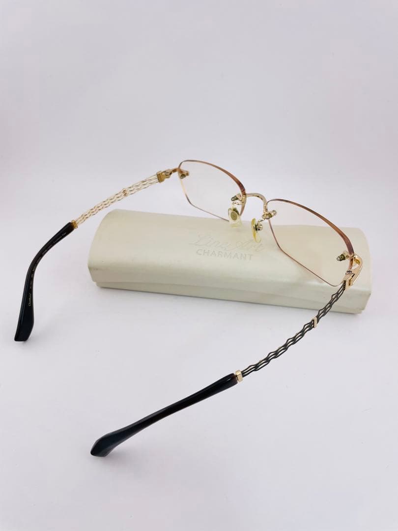 CHARMANT Line 日本製 ツーポイントメガネ 　チタン 最軽重 46