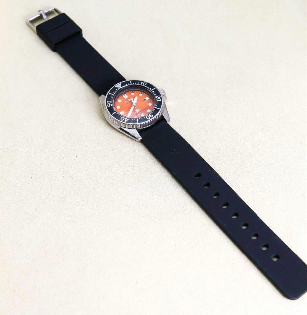 SEIKO ダイバーズ 150m オレンジ ラバーベルト