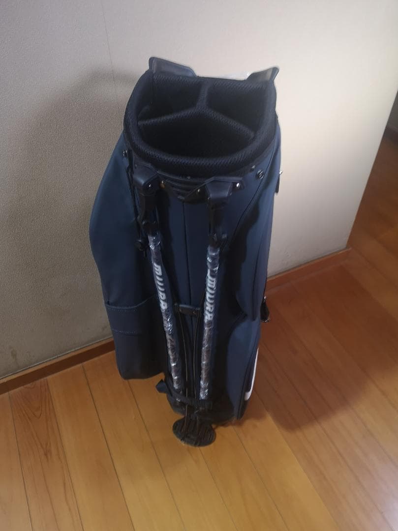 希少 新品 未使用 三浦技研 キャディバッグ スタンドバッグ 9型 紺