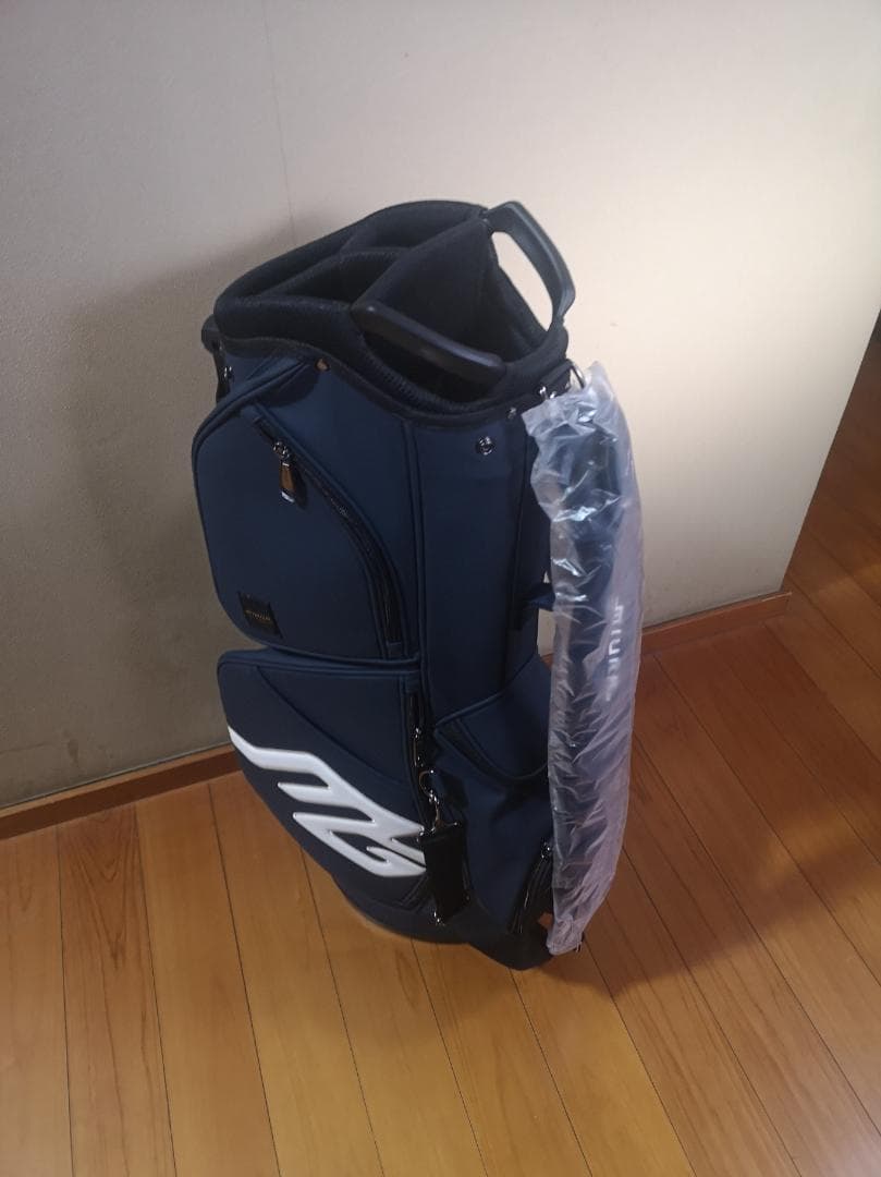 希少 新品 未使用 三浦技研 キャディバッグ スタンドバッグ 9型 紺