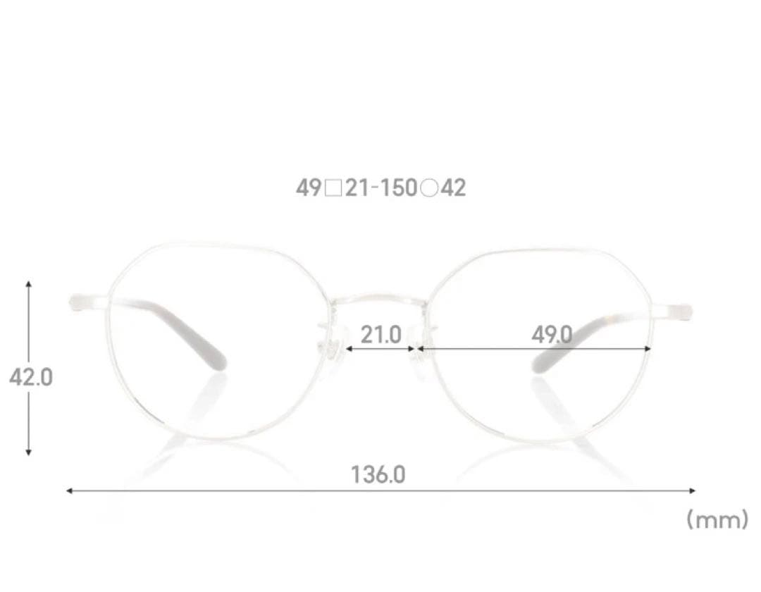 【美品】JINS CLASSIC シルバーメタルフレーム 丸型メガネ ケース付き