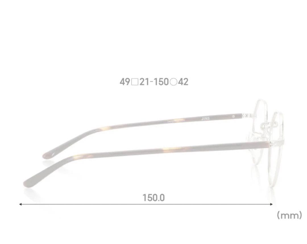 【美品】JINS CLASSIC シルバーメタルフレーム 丸型メガネ ケース付き