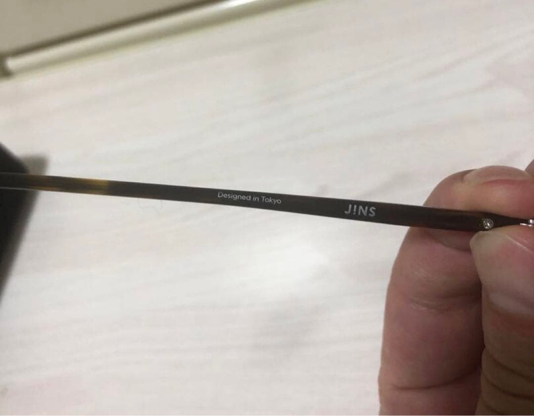 【美品】JINS CLASSIC シルバーメタルフレーム 丸型メガネ ケース付き