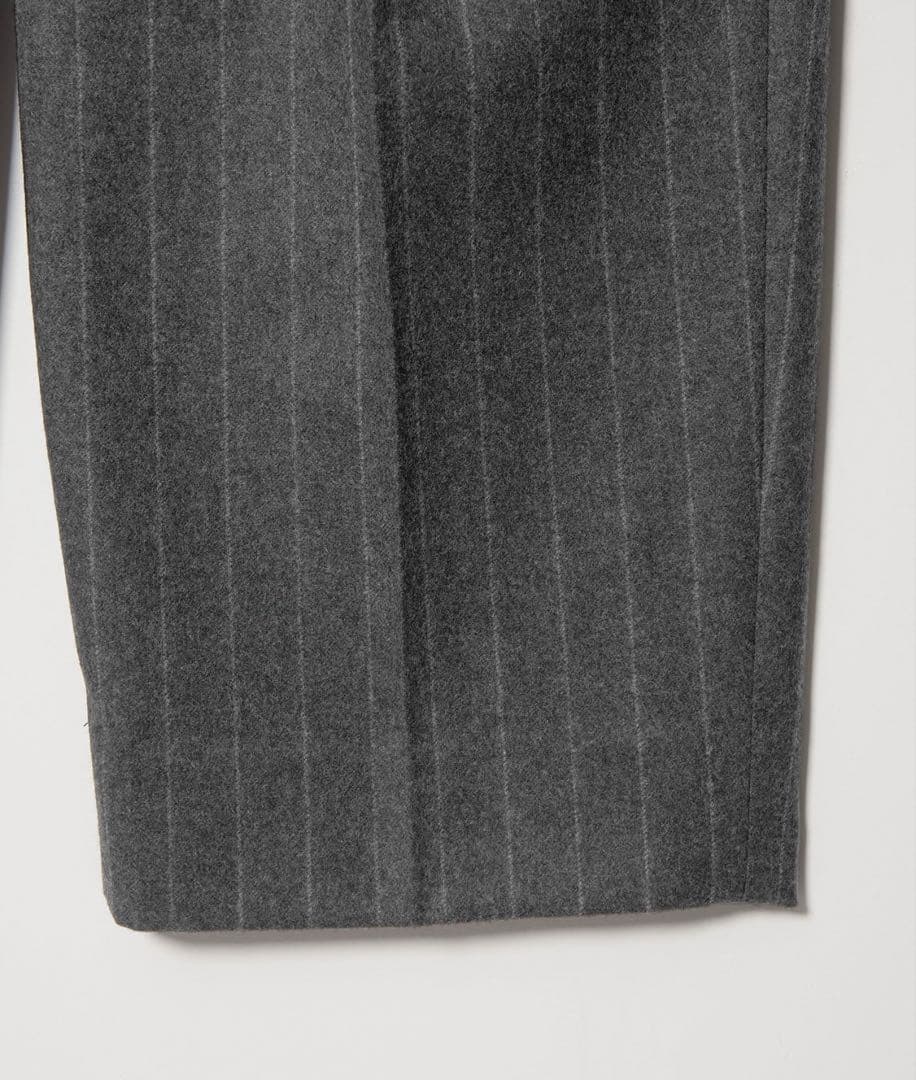 Steven Alanウール ストライプスラックス　グレー　トラウザーズ　M