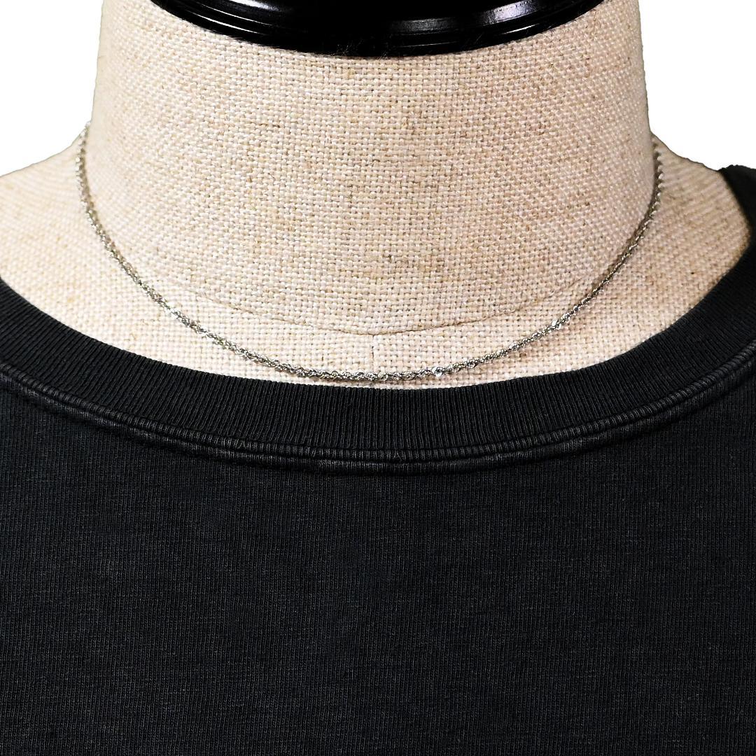 Pt850 プラチナ パイプロープネックレス幅2.0mm長さ40cm