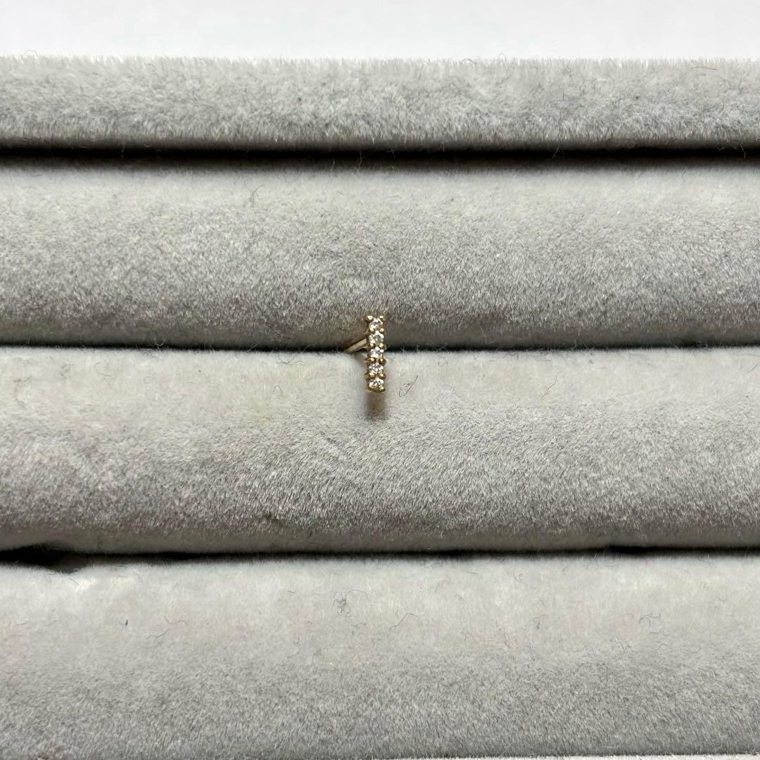 e.m. little emblem K18 ダイヤ バー ピアス 片耳用