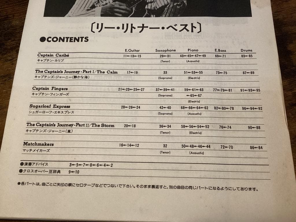 ★楽譜/リーリトナー/クロスオーバー/ベスト/パート譜/バンドスコア