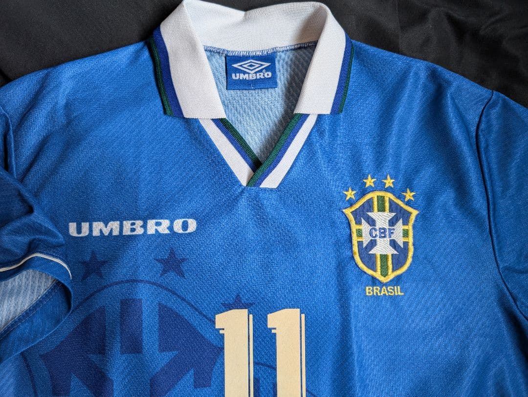 【希少！】ブラジル代表/ロマーリオ/アウェイ/95年モデル