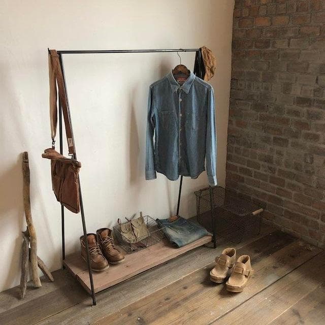 特大　貴重　数量限定　特別価格　ハンガーラック　アイアン家具　古材　無垢材　送込