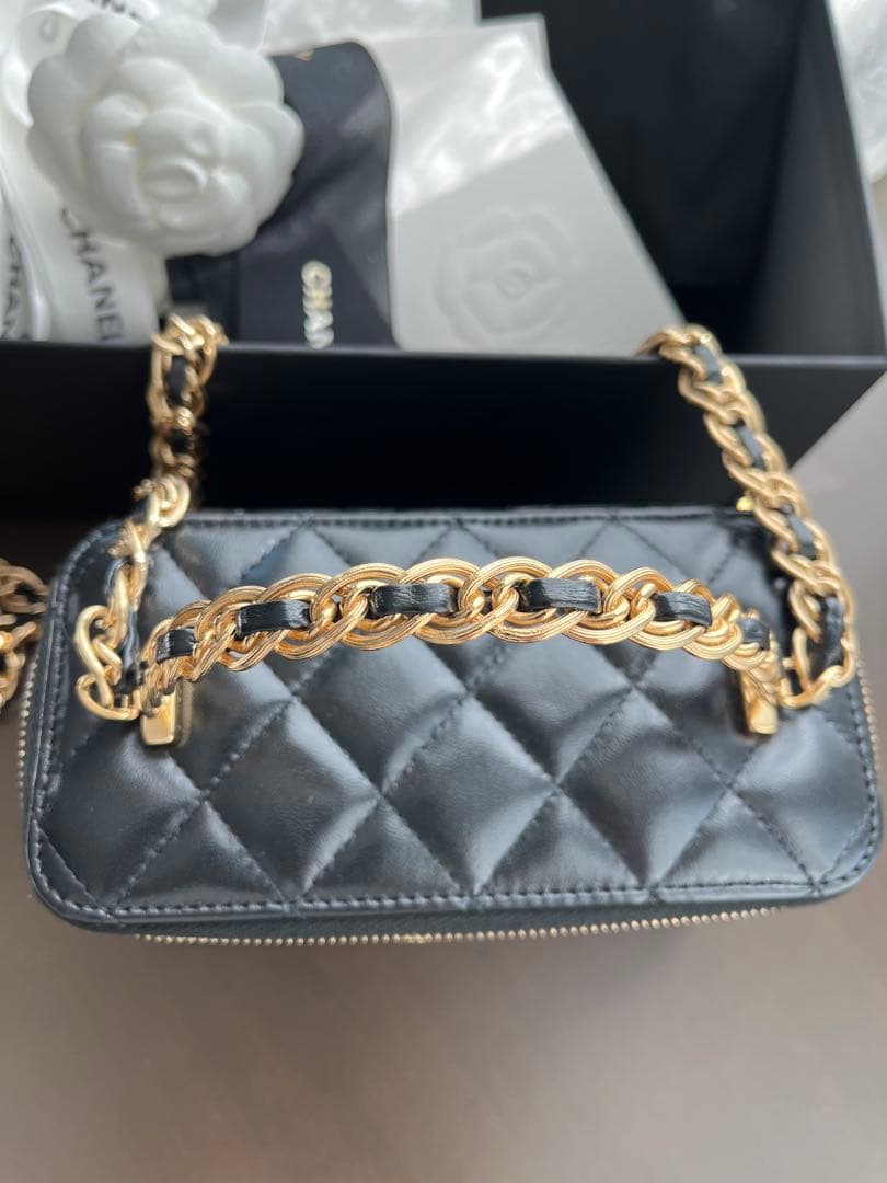 CHANEL チェーンショルダーバッグ バニティバッグ トップハンドル