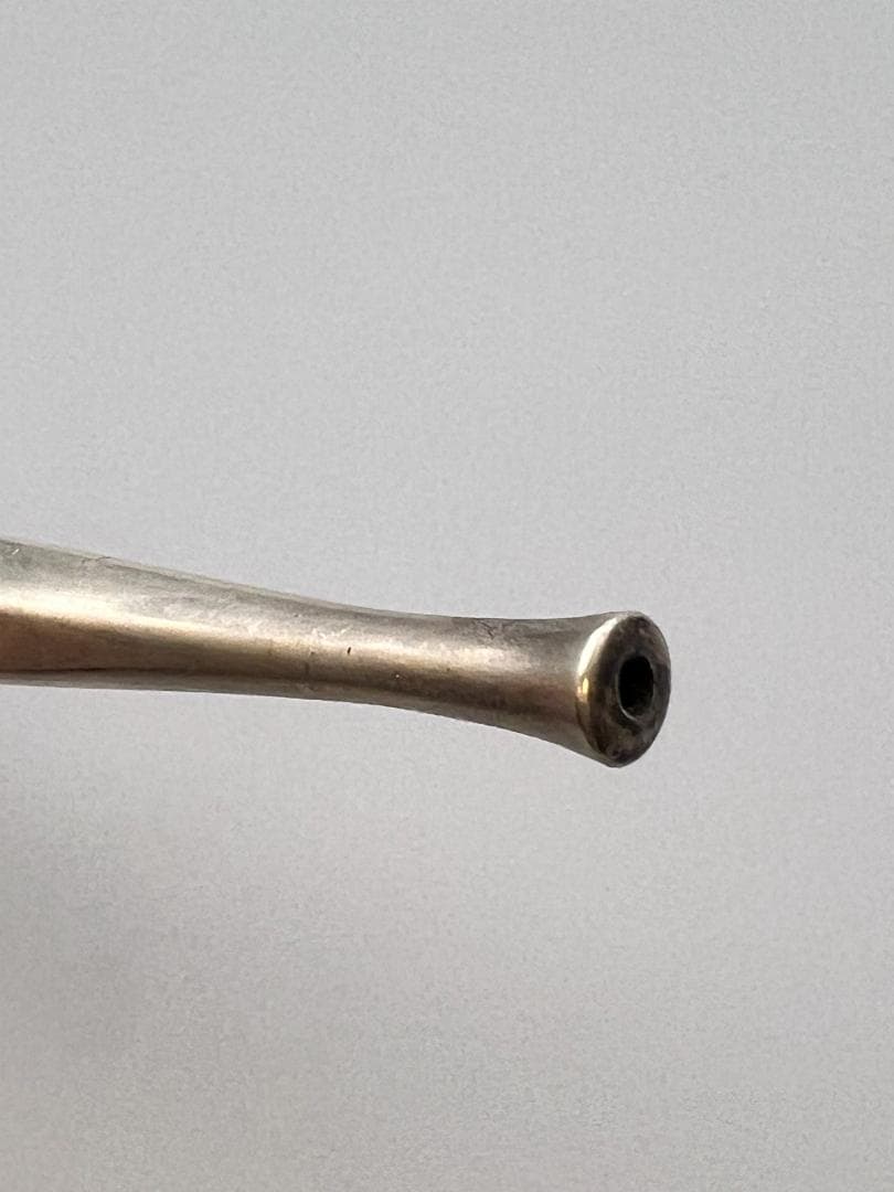 【海】純銀煙管　六角形　キセル　純刻印　銀細工　アンティーク　重量約48.8g