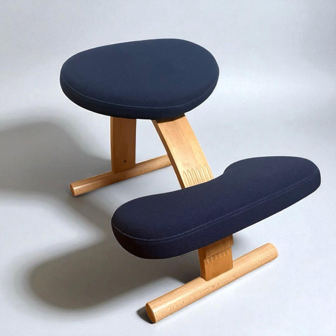 【美品】バランスイージー サカモトハウス ネイビー 姿勢矯正チェア