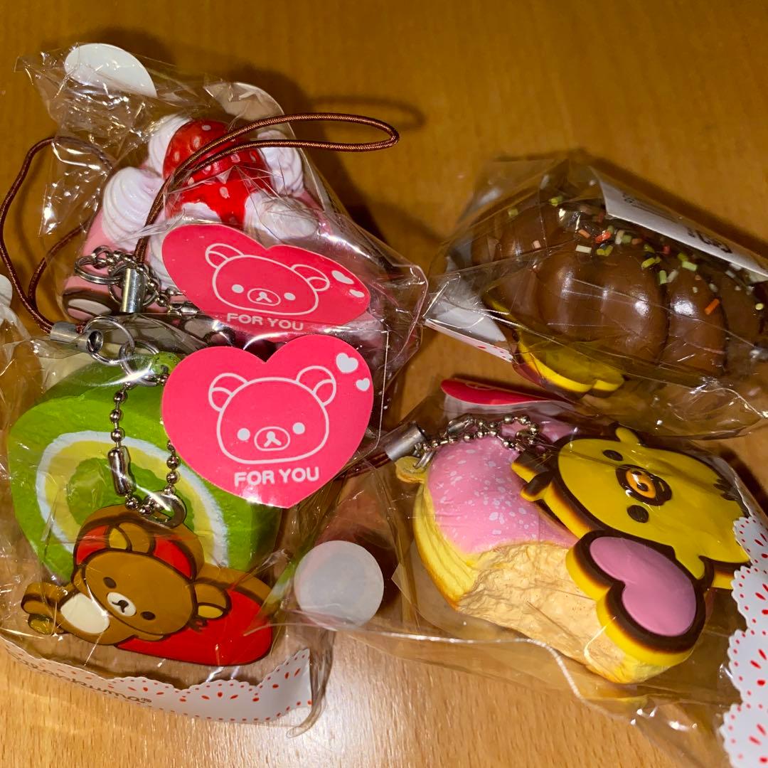 リラックマ＆コリ＆キイ【全９種コンプ　箱付】スイーツマスコット詰合せ　スクイーズ