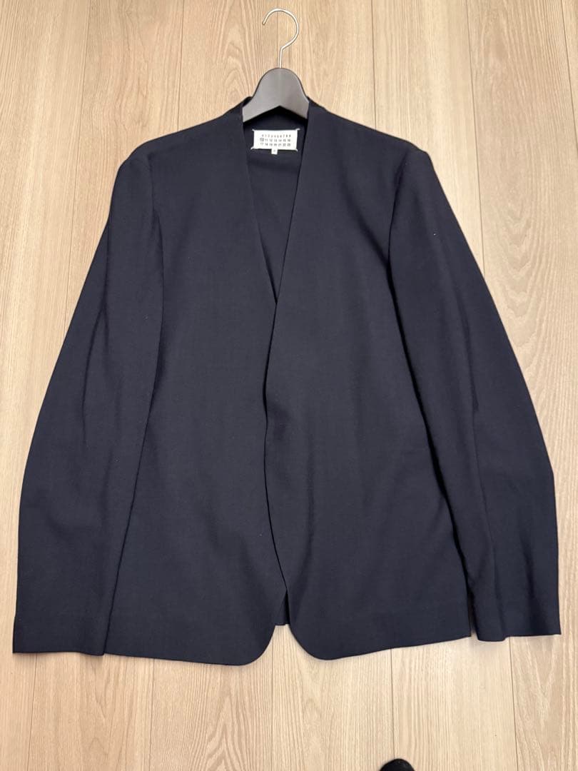 Maison Margiela ノーカラージャケット 48 ブラック