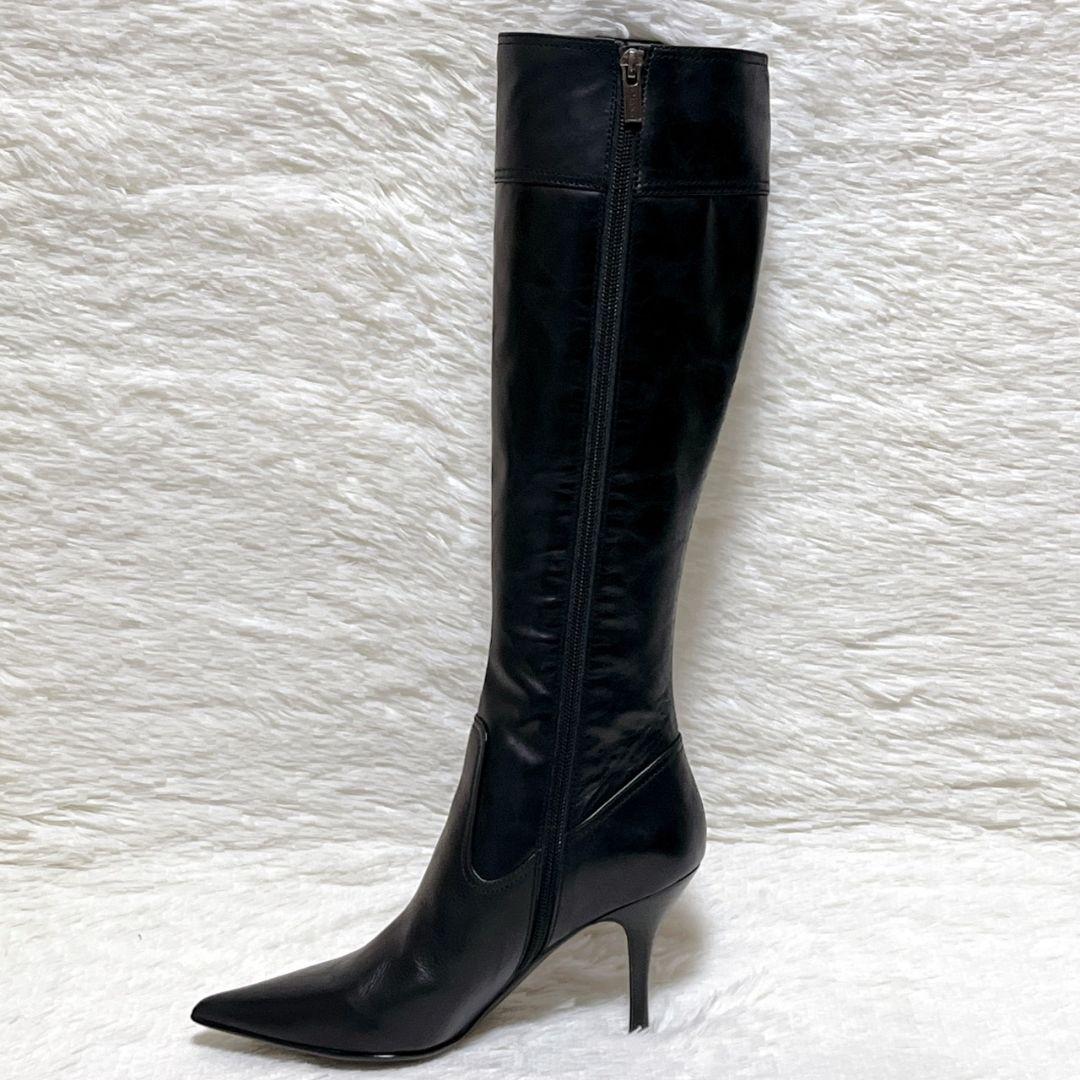 【極美品】DIANA ダイアナ ロングブーツ 黒 24cm レザー 日本製 美脚