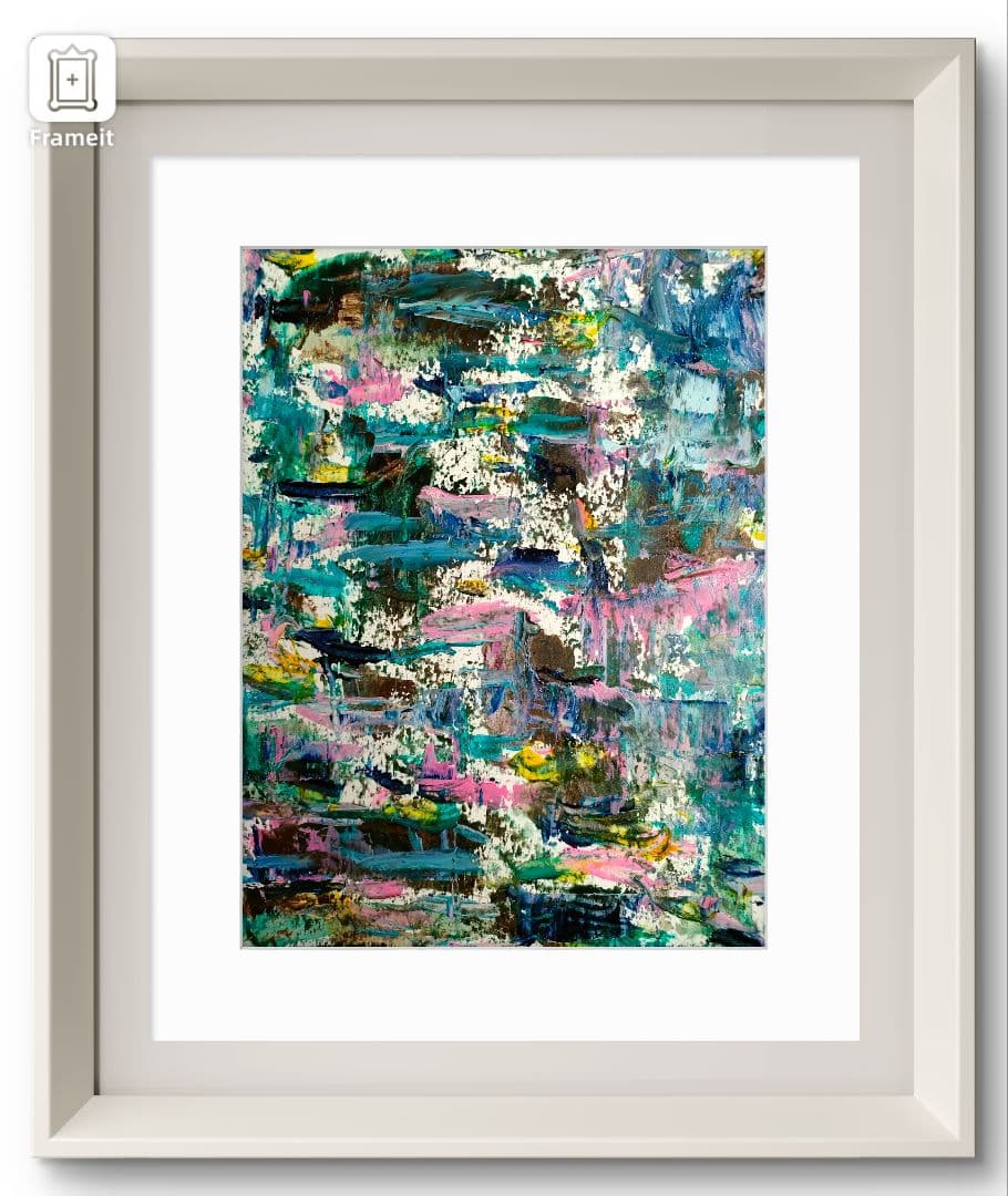 瞑想アート抽象画　油絵　3枚組