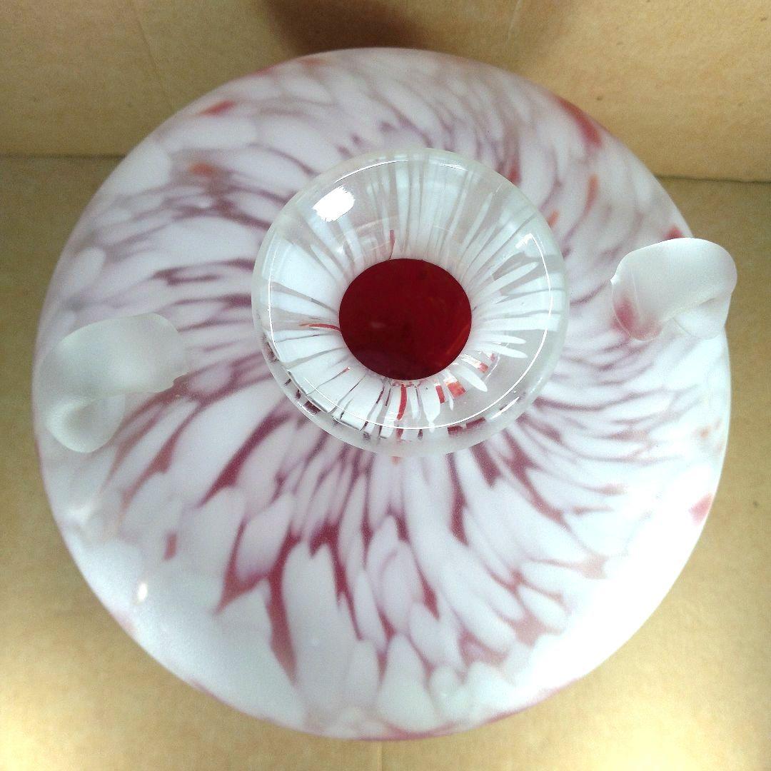 【本物保証】藤田喬平 手吹 花瓶 共箱 栞 美品 高さ22㎝大きめ