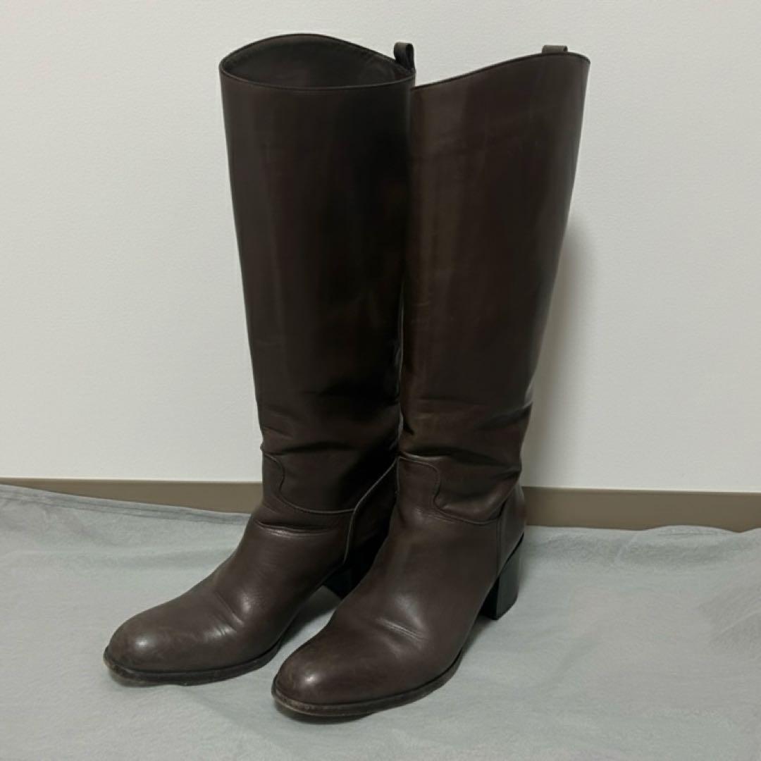 SARTORE サルトル ロングブーツ ブラウン 本革