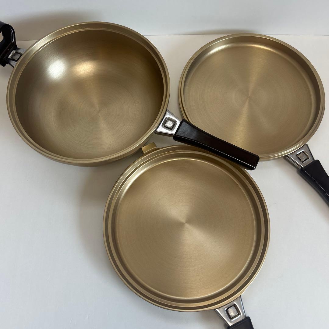 最高級　しばのキッチン　ゴールド　6点セットガラス蓋セット