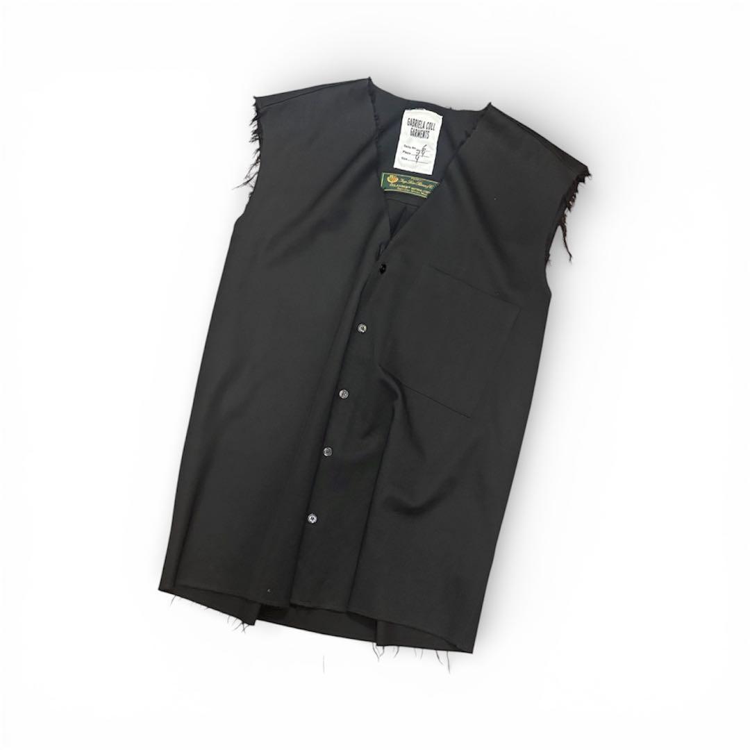 トップス SUMMER WOOL SLEEVELESS SHIRT