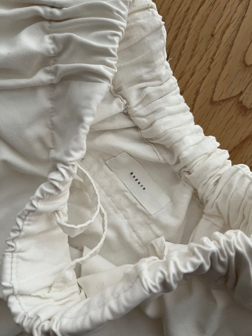かぐれ　コットンクロップドパンツ　ホワイト