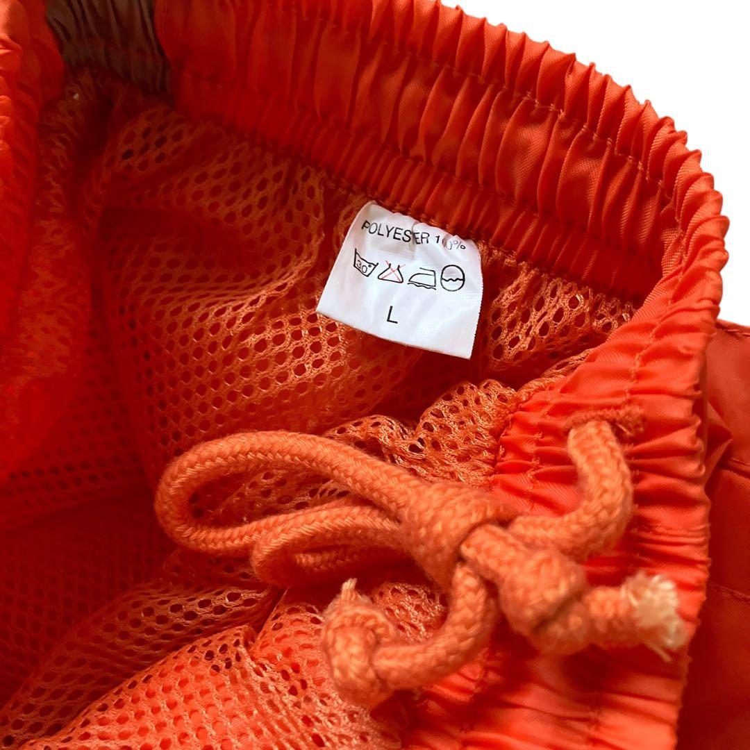 美品90s OLD PUMA オレンジナイロンセットアップ上下 B系HIPHOP