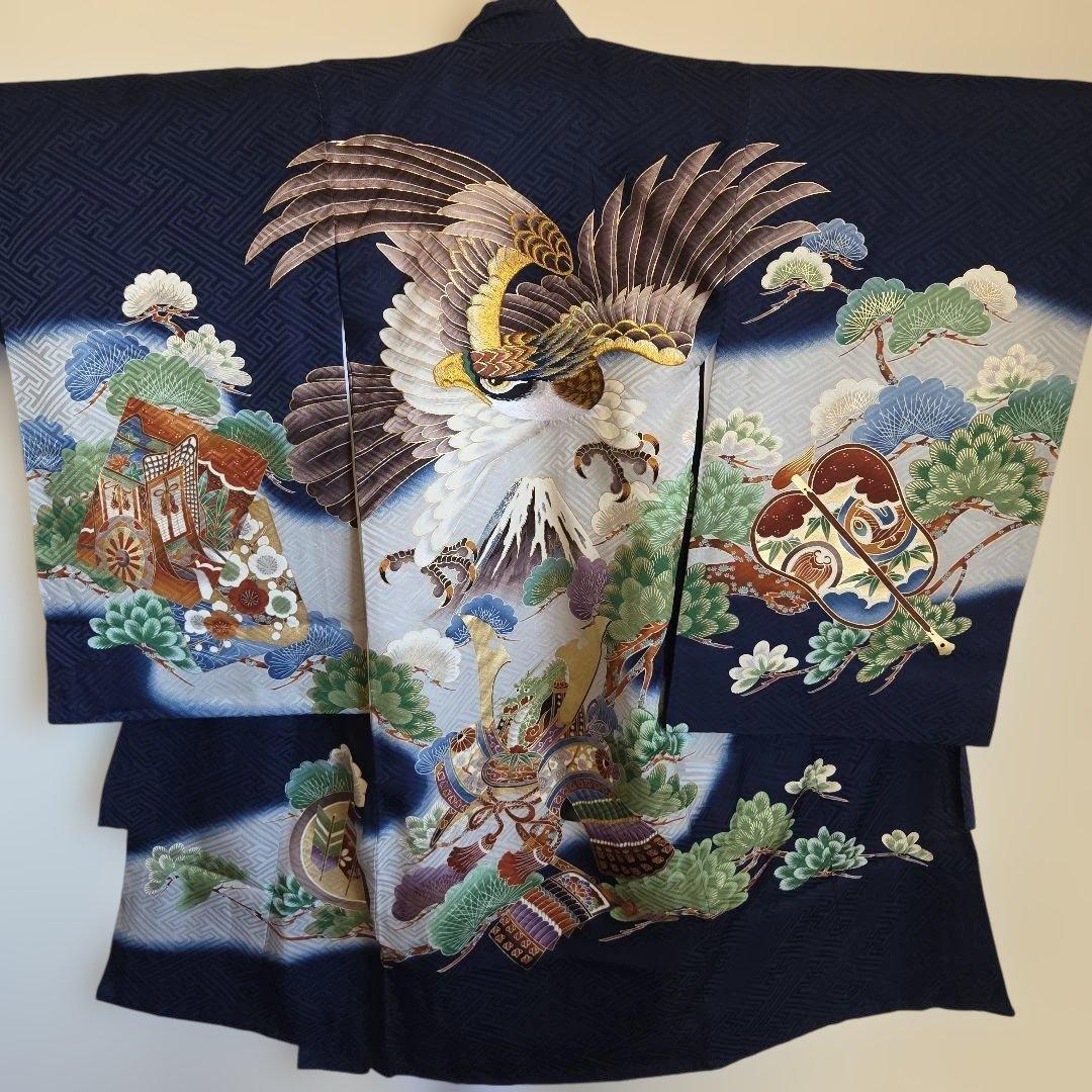 ゆきお　　No31　正絹　男の子お祝い着物　長襦袢付き　産着