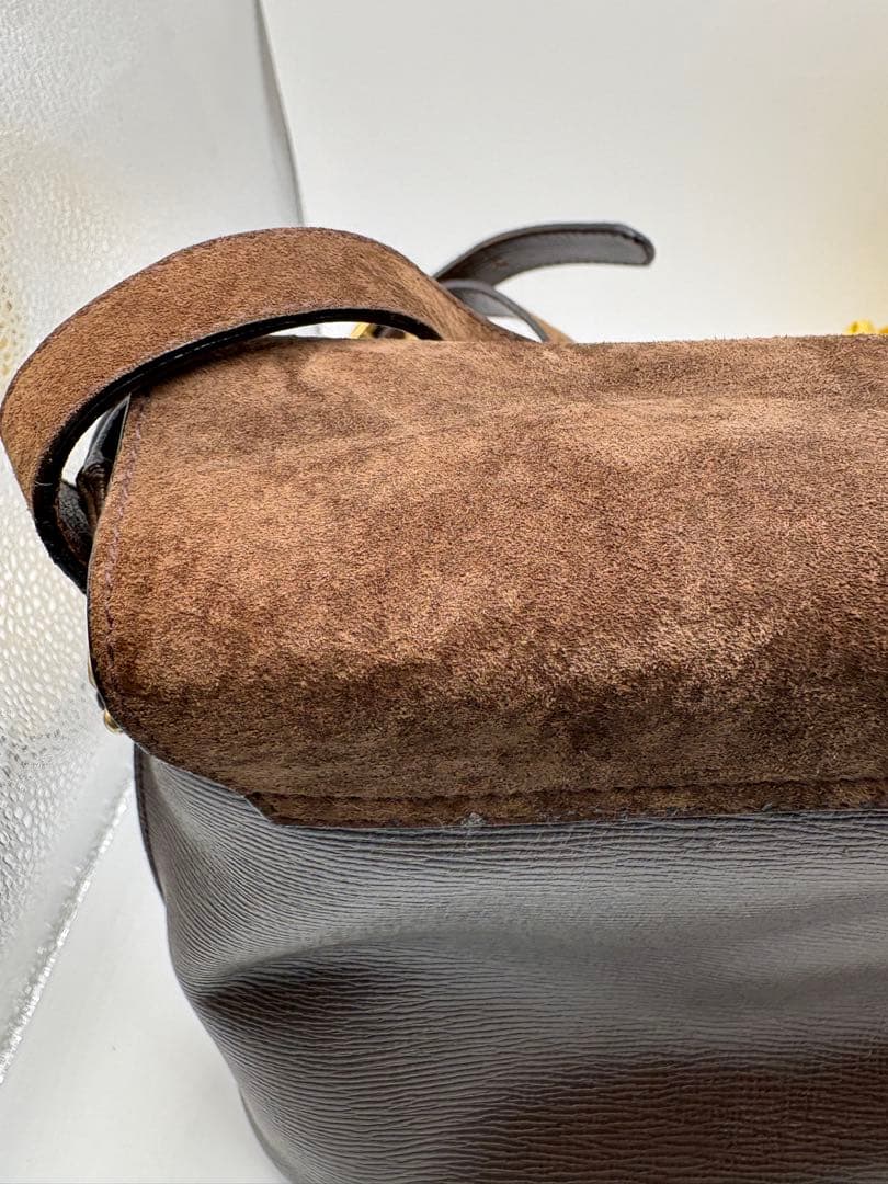 良品 フェンディ FENDI ショルダーバッグ ブラウン ヴィンテージ