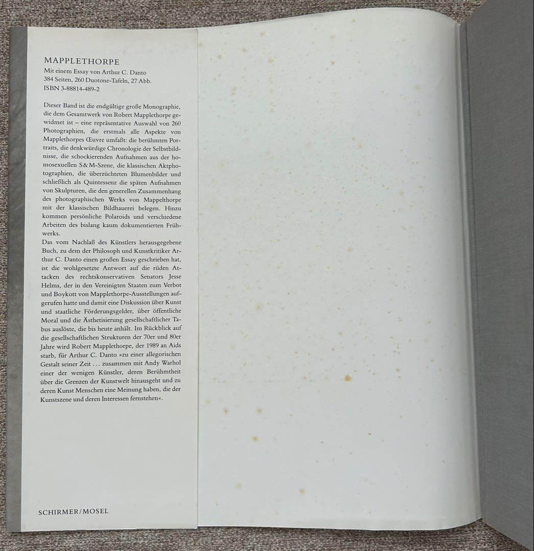 ロバート・メイプルソープMAPPLETHORPE SCHIRMER/MOSEL