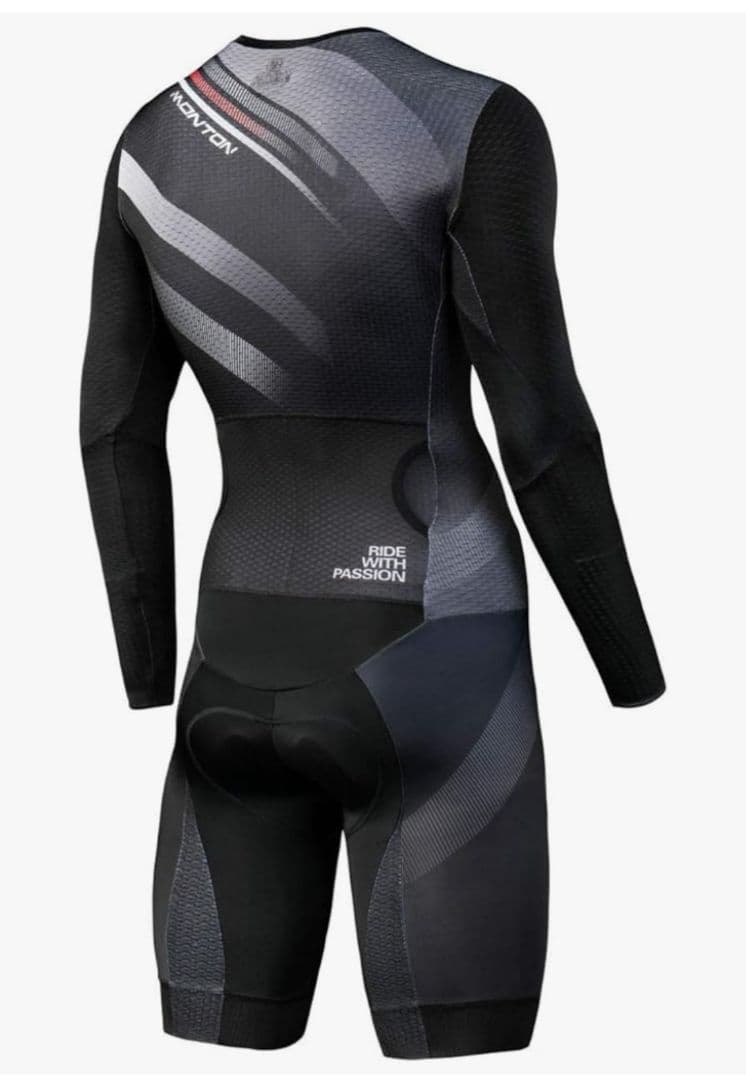 【極美品】Monton/モントン 長袖ワンピース　PROモデル 自転車競技用 L