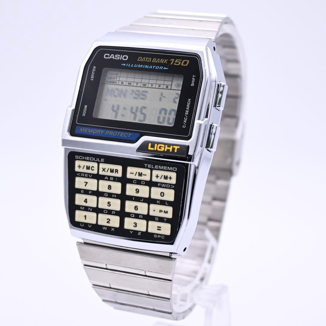CASIO データバンク DBC-1500 デジタル腕時計 新品電池 稼働品