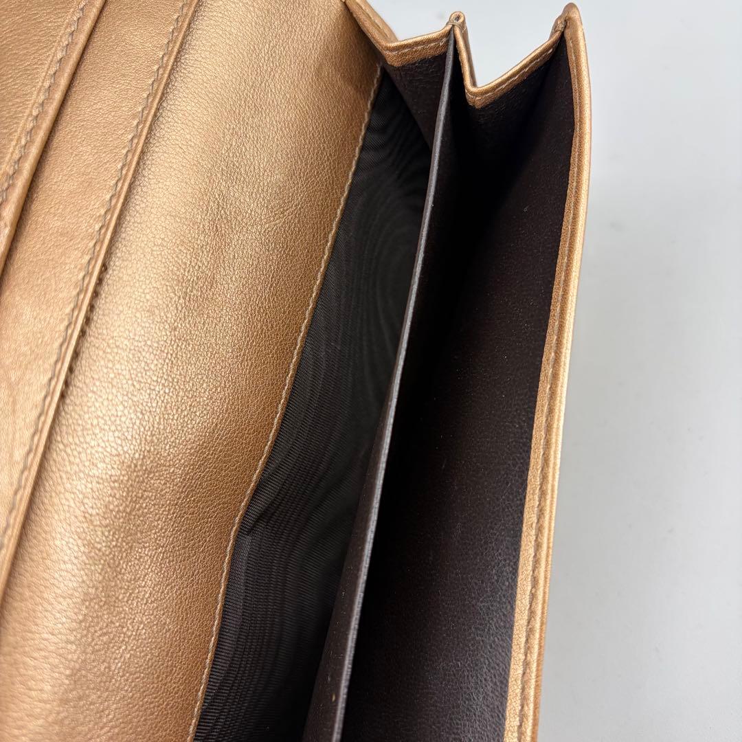 Gucci GGパターン 長財布 ベージュ/ゴールド