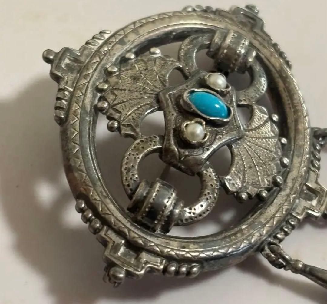 KalevalaKoru925Finland1998ターコイズ パールブローチ
