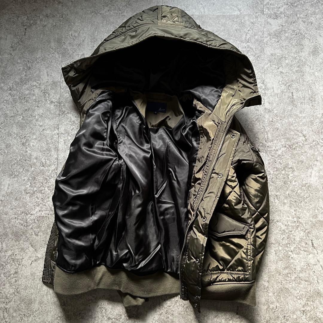 未使用【アヴィレックス】（M）キルティング ジャケット 中綿 カーキ 短丈