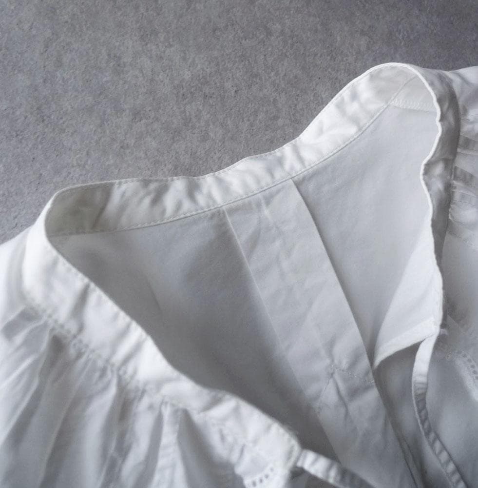 美品 トゥモローランド マカフィー 2万 ビックカラーブラウス ホワイト 412