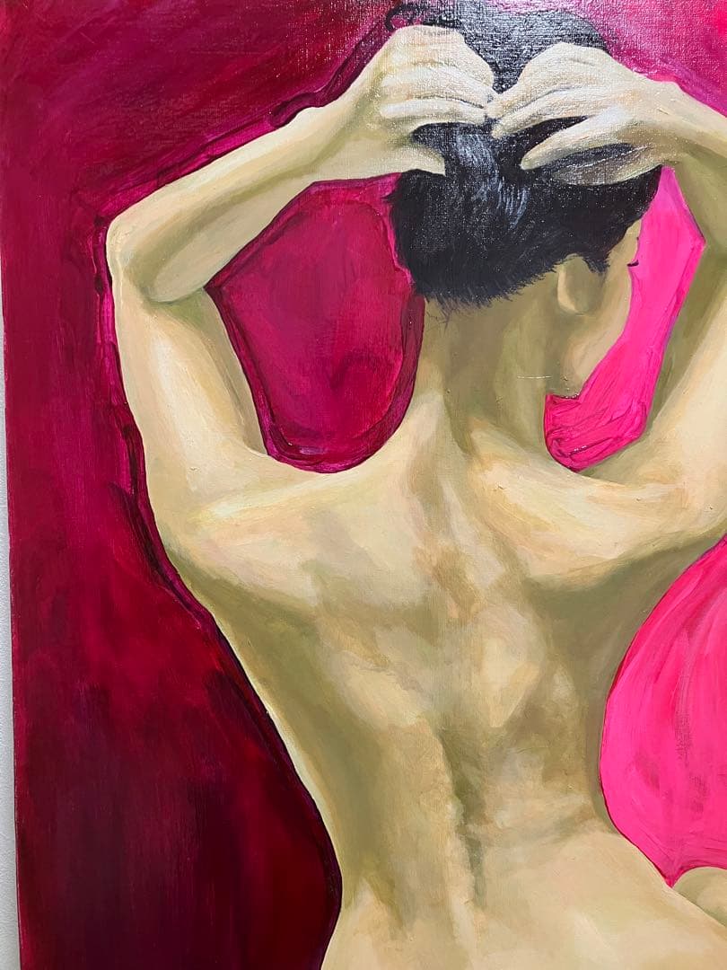 絵　絵画　油絵　油彩　雑貨　アート　迫力満点　人物画　インテリア　裸婦画　女の子