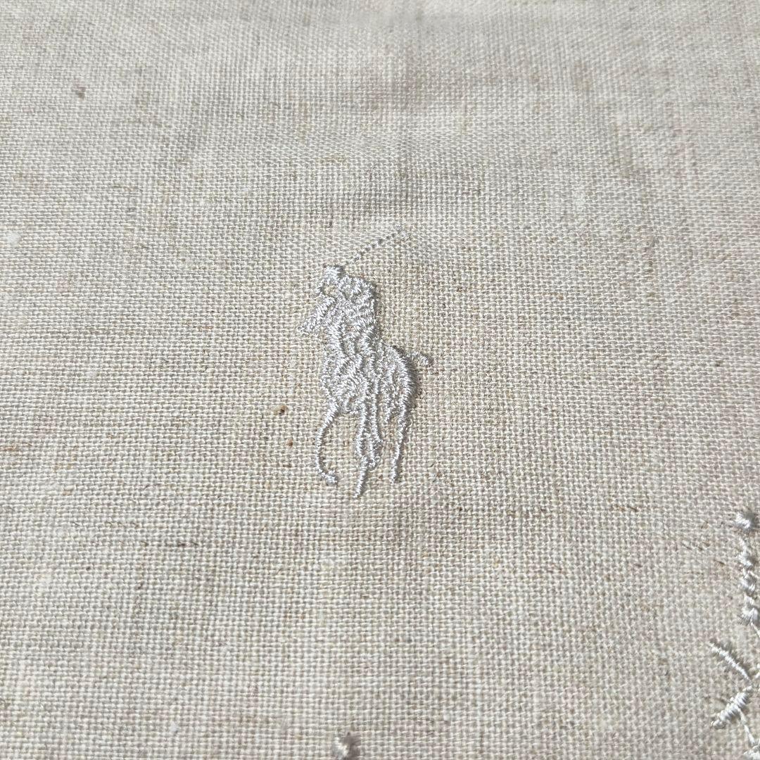極美品⭐️ポロ ラルフローレン レース 日傘 ポロ刺繍 白 木製ハンドル