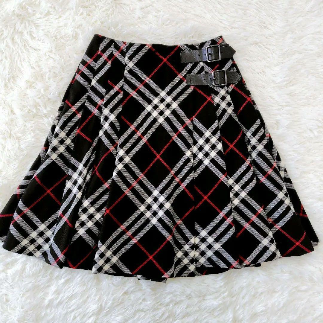 【美品】BURBERRY BLUE LABEL チェック柄プリーツスカート