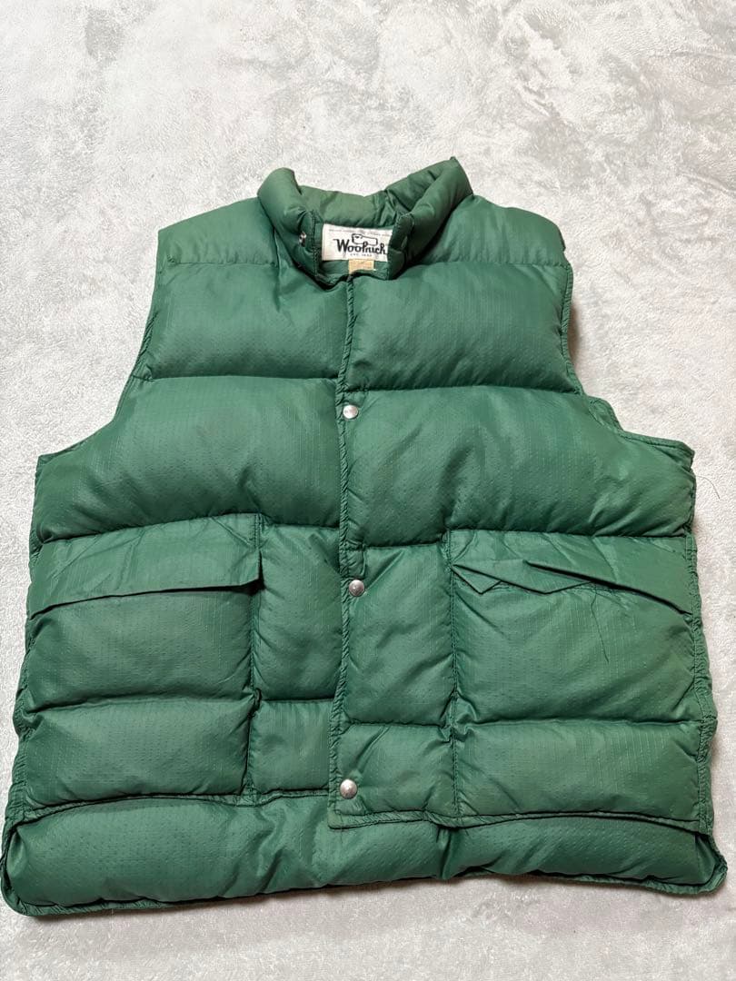 70s ウールリッチ　ダウンベスト　ヴィンテージ　古着　ボタン無地　レア