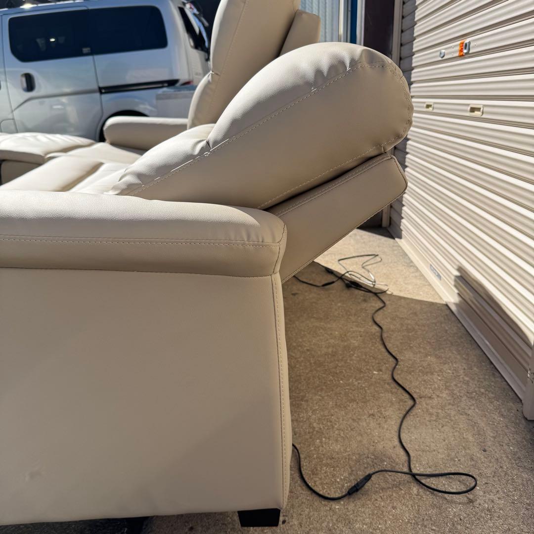 極美品 ニトリ 電動リクライニングソファ ３人掛け ベージュ Nシールド