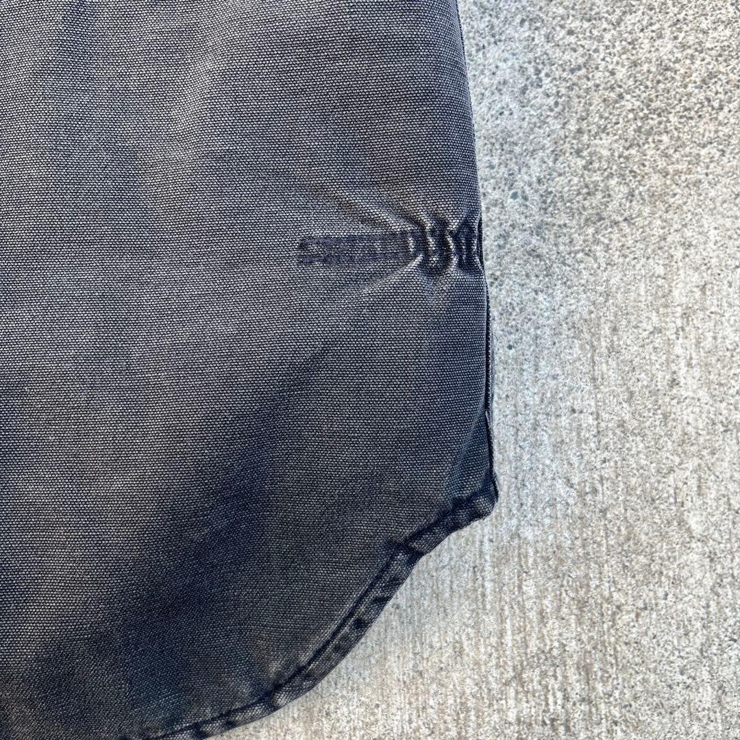 Carhart ダックベスト極上フェードブラック XL USA製