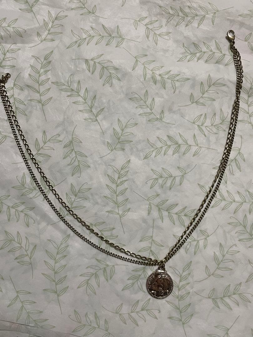 シャネル ネックレス 2連チェーン ココマーク  マドモアゼル