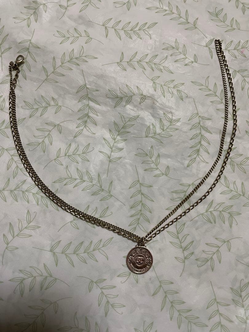 シャネル ネックレス 2連チェーン ココマーク  マドモアゼル